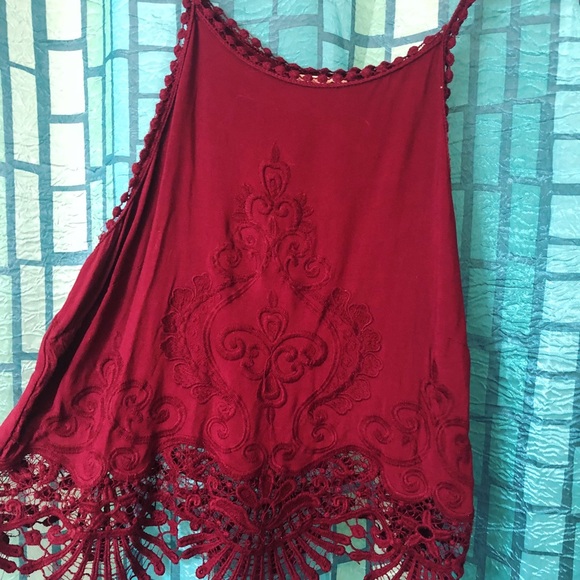 Pacsun - maroon crop top - Picture 1 of 1